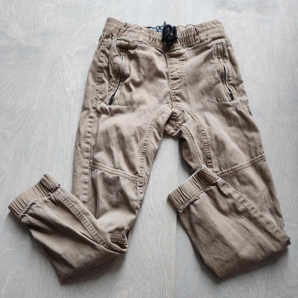 Cotton 9/10 boys Zoo York khaki joggers